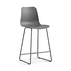 Avis Mes Lot de 2 chaises de bar H65 cm gris - NORYZ