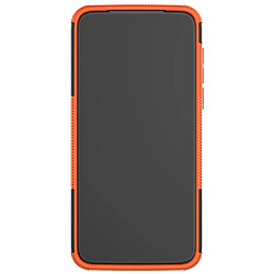 Acheter Coque en TPU hybride antidérapant avec béquille orange pour votre Motorola Moto G8 Plus