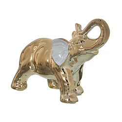 Figurine Décorative Alexandra House Living Blanc Céramique Eléphant Doré 9 x 22 x 17 cm