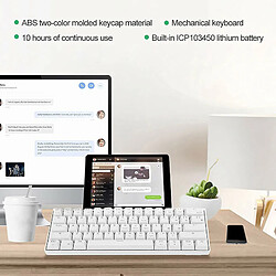 Avis Chrono Clavier RK61 - Clavier Mécanique Blanc, Clavier de Bureau de Jeu pour Téléphones Mobiles et Tablettes, Pièces D'ordinateur(blanc)