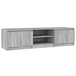 vidaXL Meuble TV Sonoma gris 140x40x35,5 cm Bois d'ingénierie