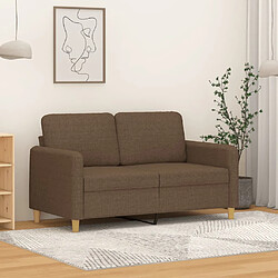 vidaXL Canapé à 2 places Marron 120 cm Tissu