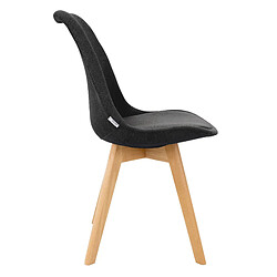 Avis Ensemble de 4 chaises de salle à manger, chaise rétro scandinave tapissée ML-Design