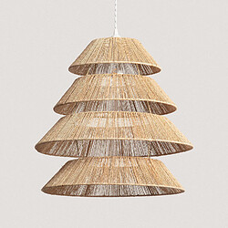 Ledkia Suspension Jute Calliope Aymara Ø520 mm ILUZZIA Tressé Blanc