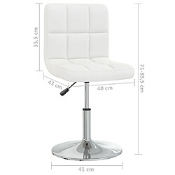 vidaXL Tabouret de bar Blanc Similicuir pas cher