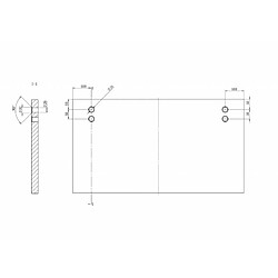 Secury-T Rail de porte coulissante inox décoratif apparent - Modèle HELLO pas cher