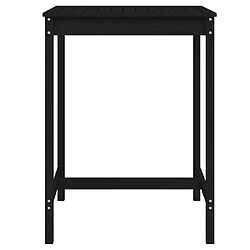 Avis vidaXL Table de jardin noir 82,5x82,5x110 cm bois massif de pin