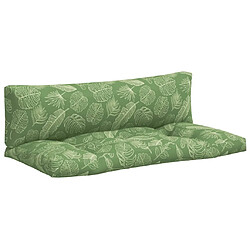 Maison Chic Lot de 2 Coussins Confort,Coussins de palette motif de feuilles tissu Oxford -GKD97035