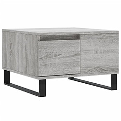 vidaXL Table basse sonoma gris 55x55x36,5 cm bois d'ingénierie