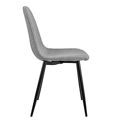 Avis Helloshop26 Lot de 2 chaises de salle à manger sièges rembourrés pieds métalliques 86 cm gris 03_0005745