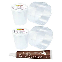 Scrapcooking 2 Rubans Rhodoïde 3 m x 4 cm + 1 Stylo chocolat 