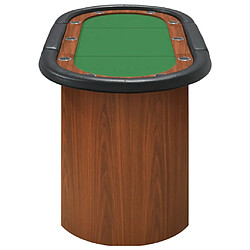 Avis vidaXL Table de poker 10 joueurs Vert 160x80x75 cm