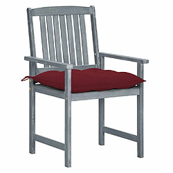 Maison Chic Lot de 8 Chaises de jardin avec coussins | chaises d'extérieur | Fauteuil Relax Bois d'acacia solide Gris -GKD35530