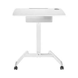 Maclean Table d'ordinateur portable avec roulettes et un tiroir Bureau assis-debout Réglable en hauteur jusqu'à 113cm max. 8kg Noir