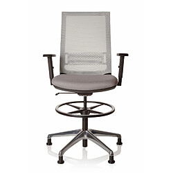 Tabouret de travail / chaise de comptoir TOP WORK 99 tissu maille gris hjh OFFICE