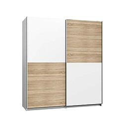 Acheter FINLANDEK Armoire de chambre ULOS style contemporain decor chene et blanc - L 170,3 cm