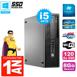 PC HP EliteDesk 800 G1 SFF Core I5-4570 RAM 8Go 120 Go SSD Graveur DVD Wifi W7 · Occasion 