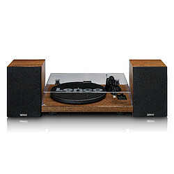 Lenco Platine vinyle avec amplificateur intégré, Bluetooth® et deux enceintes externes LS-480WD Bois