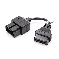 vhbw OBD2 - Câble adaptateur 20Pin à 16Pin pour Appareil de diagnostic OBD adapté aux anciens modèles Kia - avec connecteur 20Pin 