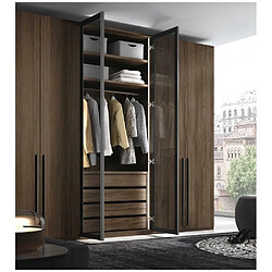 Avis Inside 75 Armoire 238,4 x 220 cm couleur Legend Pizzara 4 portes lisses 2 portes claires poignée barra