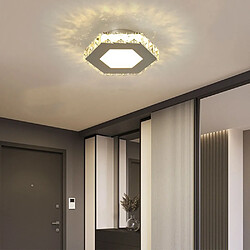 Stoex Lustre Led Lampe de Plafond en Cristal Plafonnier Moderne Blanc Chaud Pour Chambre À Coucher Salle À Manger Couloir Cuisine