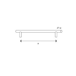 Poignée 1001 pour meuble Inox 304 massif - 12x96mm - Finition brossé