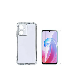 Superprotect Housse anti-choc kit de couverture + film en verre trempé à couvercle complet 5D Phonecare pour Oppo A79 5G - Transparent