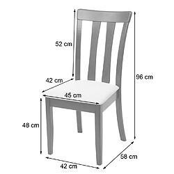 Mendler 2 x chaises de salle à manger HWC-G46 tissu/textile bois massif ~ cadre foncé, gris foncé