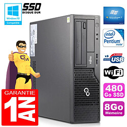 PC Fujitsu Esprimo E500 E85+ SFF Intel G640 RAM 8Go Disque 480 Go SSD Wifi W7 · Occasion 