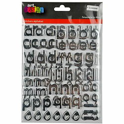 Paris Prix Lot de 2 Planches de Stickers Alphabet 2cm Argent