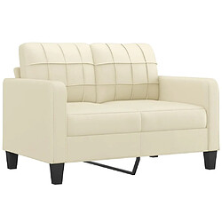 Avis Maison Chic Ensemble de canapés 2 pcs avec coussins, Canapé droit Sofa pour Salon Crème Similicuir -GKD521527