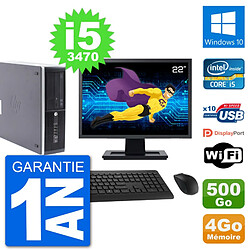 PC HP Compaq Pro 6300 SFF Ecran 22" i5-3470 RAM 4Go Disque 500Go Windows 10 Wifi · Occasion 