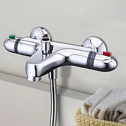 Robinet de salle de bain mitigeur bain douche chromé thermostatique Le robinet de salle de bain mitigeur bain douche thermostatique avec......