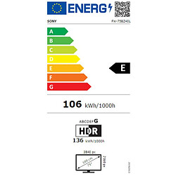 Écran Videowall Sony Pro BRAVIA FW-75BZ40L 75" IPS D-LED LCD 60 Hz