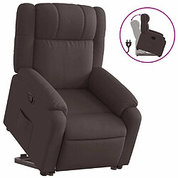 Maison Chic Fauteuil Relax pour salon, Fauteuil inclinable marron foncé tissu -GKD61335