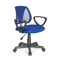 Hjh Office Chaise de bureau enfant / siège de bureau enfant KIDDY CD tissu maille bleu pas cher