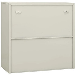 vidaXL Armoire de bureau et jardinière Gris clair 90x40x113 cm Acier pas cher