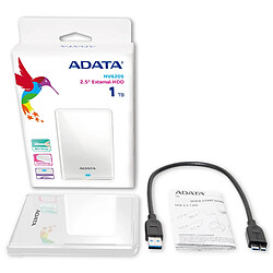 Avis ADATA AHV620S-1TU3-CWH disque dur externe 1000 Go Blanc