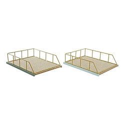 Plateau DKD Home Decor Polypropylène (PP) Bois MDF (2 pcs)