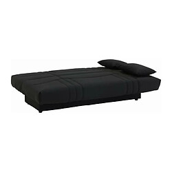 DREAM Banquette clic clac 3 places - Tissu noir - Slyle contemporain - L 190 x P 92 cm