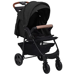 vidaXL Poussette pour bébé 3-en-1 Anthracite Acier