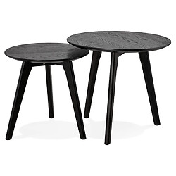 Alterego Tables gigognes ronde 'GABY' noires