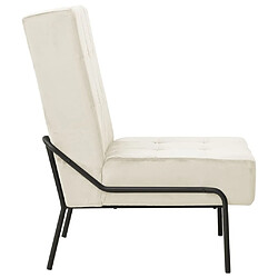 Avis Maison Chic Chaise de relaxation | Fauteuil relax 65x79x87 cm Blanc crème Velours -GKD91214