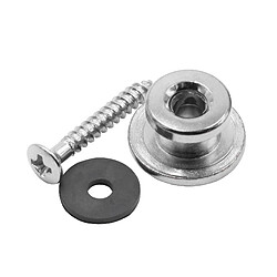 vhbw Bouton pour sangle de guitare, ceinture pour guitare classique, occidentale, basse, électrique - argent champignon