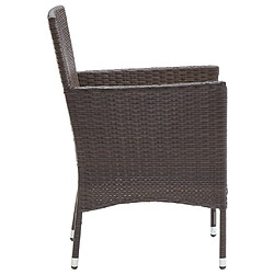 Maison Chic Lot de 2 Chaises de salle à manger de jardin - Fauteuil d'extérieur Résine tressée Marron -MN16920 pas cher