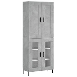 Maison Chic Buffet,Meuble de Rangement,commode pour salon,Cuisine Gris béton 69,5x34x180 cm Bois d'ingénierie -MN76280