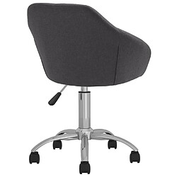 Acheter vidaXL Chaises pivotantes à manger lot de 2 gris foncé tissu