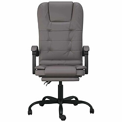 Avis Maison Chic Fauteuil de massage inclinable de bureau,Fauteuil luxe de relaxation Gris Similicuir -MN26347