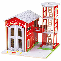 Bigjigs Toys Caserne de pompiers de la ville en bois