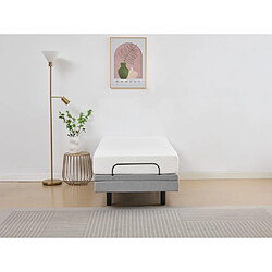 Avis Vente-Unique Sommier électrique de relaxation déco - 80 x 200 cm - Tissu - Gris - ALPANA de YSMÉE